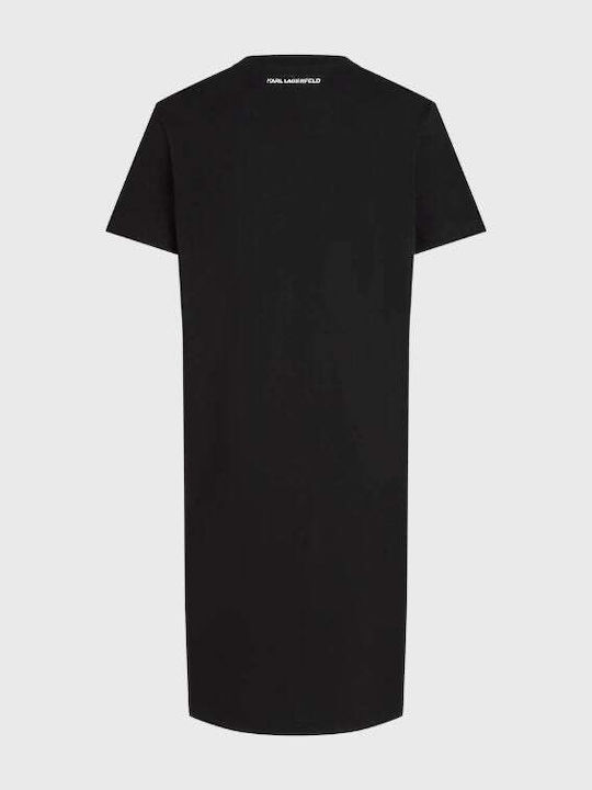Καλοκαιρινό Mini T-shirt Φόρεμα Black