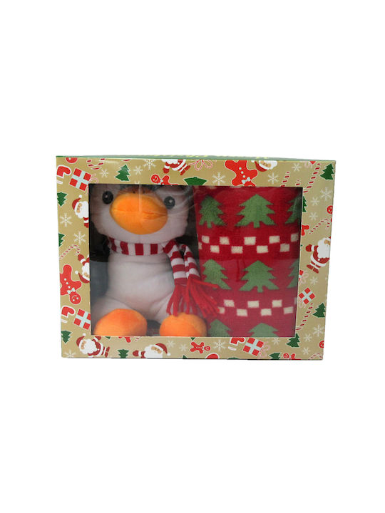 Viopros Nursery Swaddling Fleece Blanket Red with Animal 3 Pieces