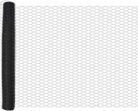vidaXL Wire Fencing with PVC Coating Set Gray 1x25m