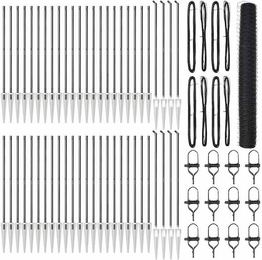 vidaXL Set Plasă de Sârmă Gri 1.4x1.4m