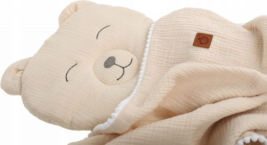 BabyMam Pătură Pepinieră Swaddling 100% Bumbac Bej Cu Animal 73x96cm