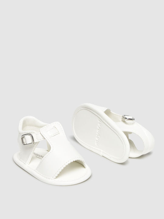 Mayoral Mayoral Soft-Sole Baby Sandals White