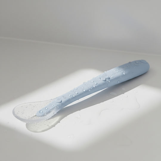 Bocioland Baby Spoon Made of Silicone for 6+ Months Blue