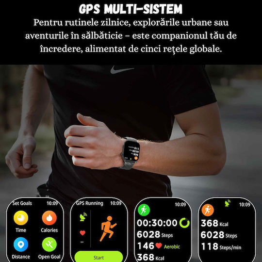 Active VLC211 Smartwatch με Παλμογράφο (Γκρι - Large)