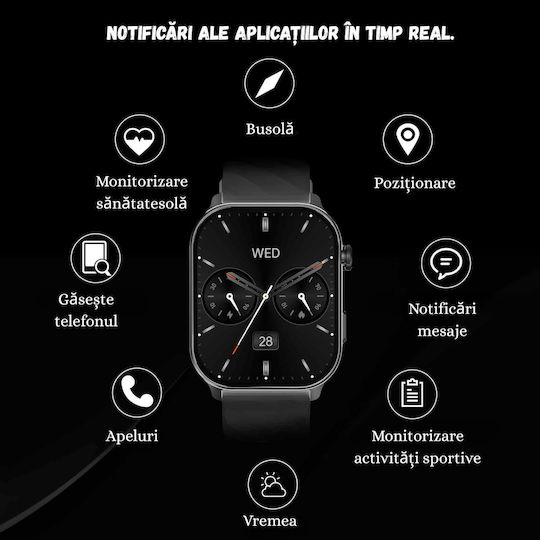 Active VLC211 Smartwatch με Παλμογράφο (Γκρι - Large)
