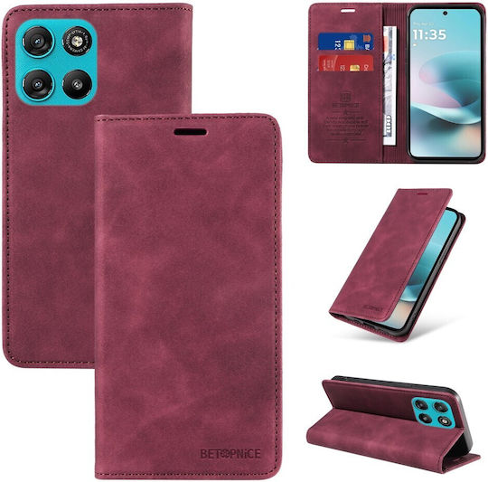 Betopnice 003 Book Burgundy (Motorola Moto G57 Power 5G / G67 Power 5G)