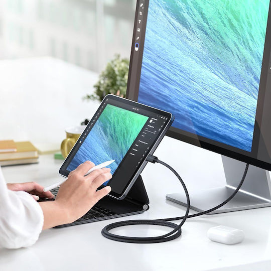 Satechi Braided Thunderbolt Cable 240W Μαύρο 1m