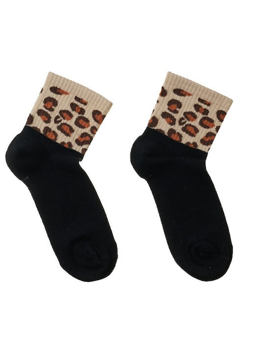 Dirty Socks Socken Schwarz Leopard