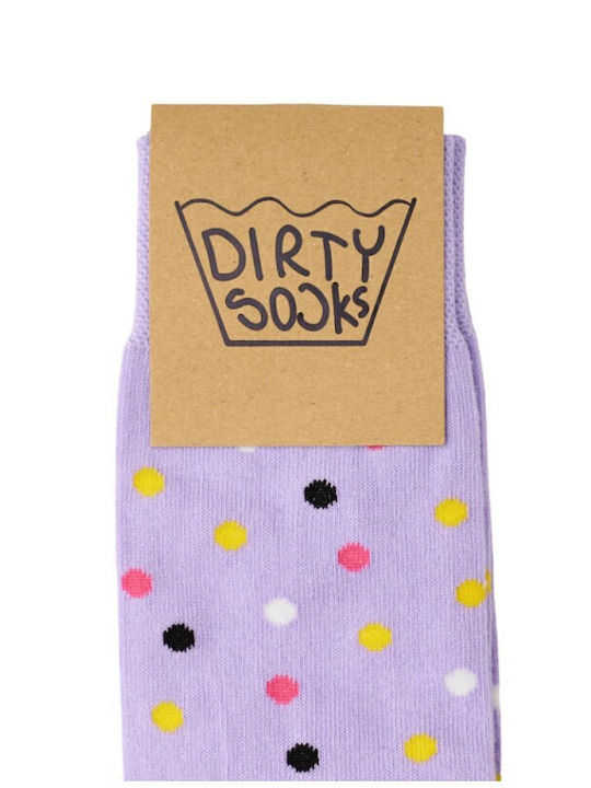 Dirty Socks Κάλτσες με Σχέδια Lilac Dots