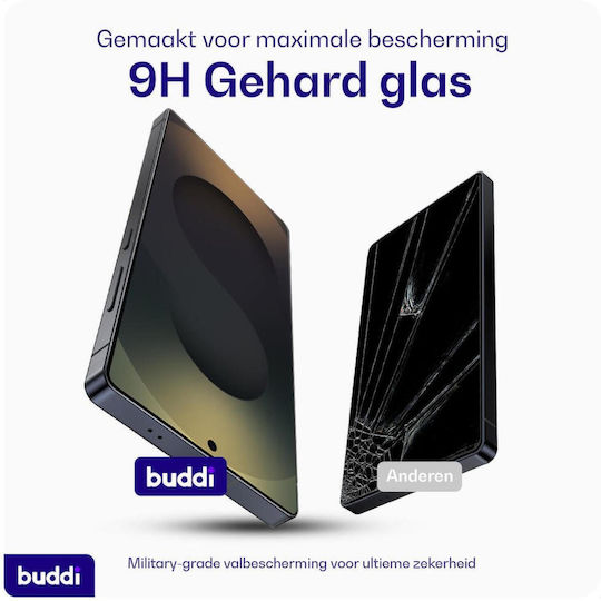 Buddi Gehärtetes Glas 2 Stück Schwarz (Galaxy S24 Ultra)
