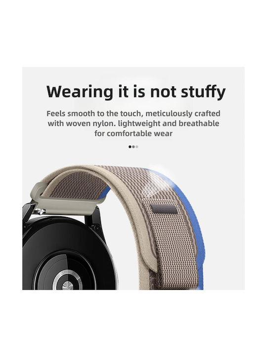 Λούρακι Nylon Hook Loop Fastener Huawei Watch Gt 6 46mm Μαύρο Πολύχρωμο