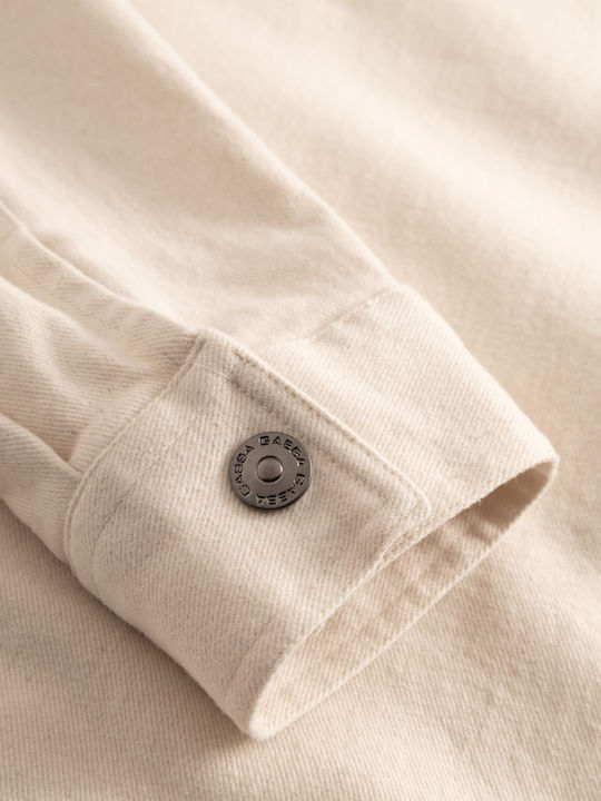 Overshirt Mânecă Lungă Ecru