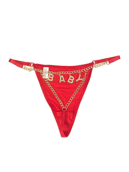 Damen-Slip Rot 021-Rot-L