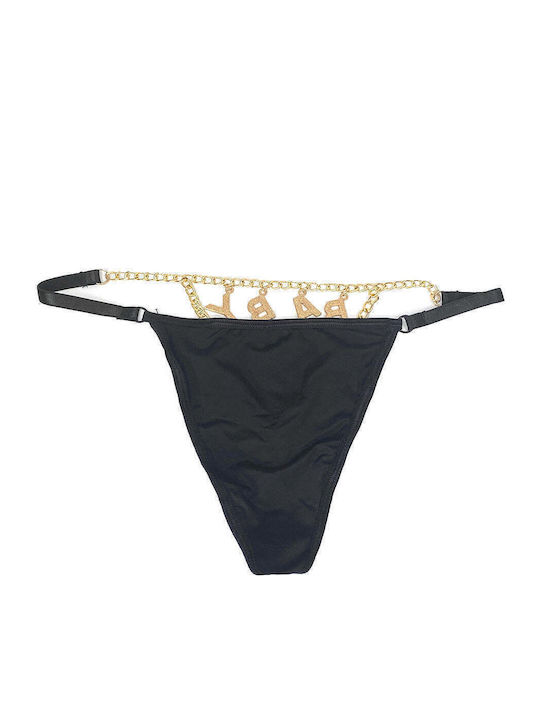 Damen-Zeichenfolge Schwarz 021-Schwarz-L