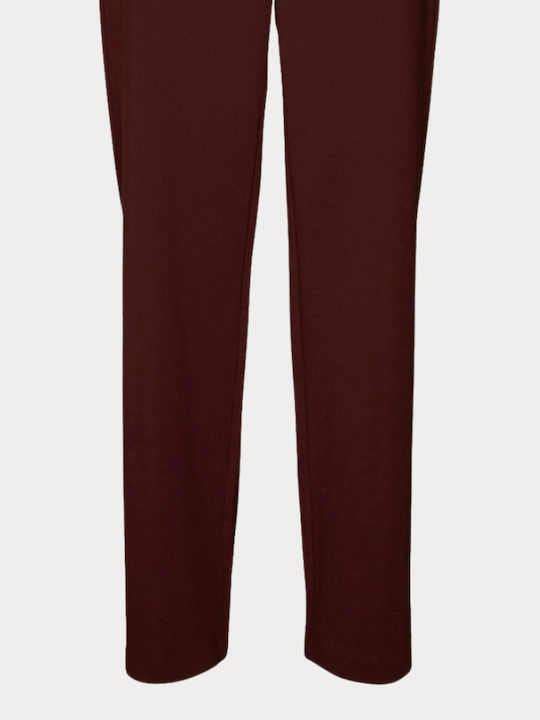 Damen Stoff Capri Hose mit Gummiband in Gerader Bein Stil Lt Port Royale