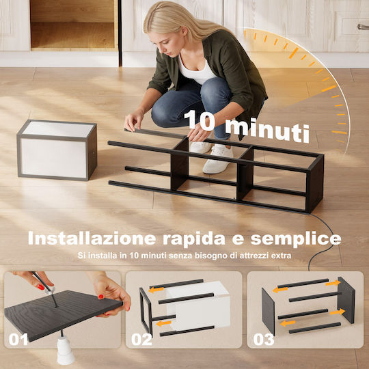 HomCom Stehlampe Υ160cm Schwarz