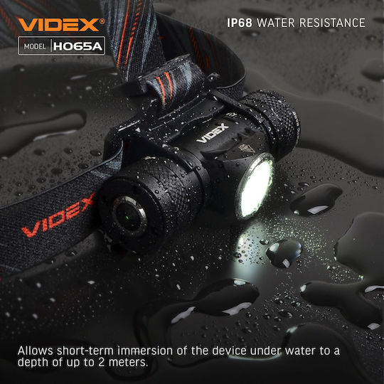 Videx Φακός Κεφαλής LED με Μέγιστη Φωτεινότητα 1200lm