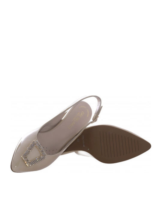 Pumps mit Mittelhohem Beigen Absatz