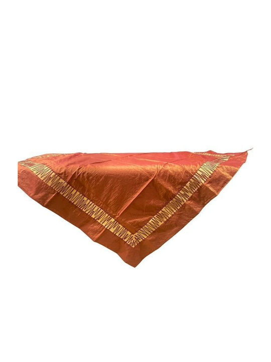 Kare Tischdecke Mit Stickerei Kermidi-Gold 120x120cm