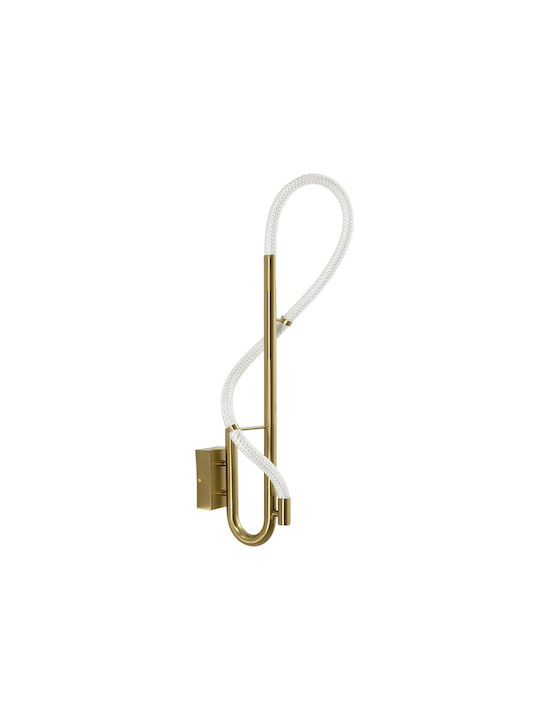 kelvo Modern Wall Lamp with Integrated LED and Adjustable Warm to Cool White Light Gold 30x30cm