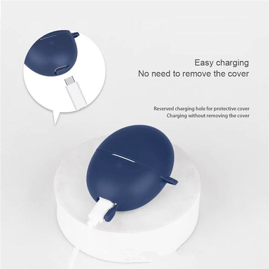 Silicone Case With Hook In Light Blue Colour For Huawei FreeBuds 6
