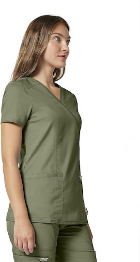 Cherokee WWE610 Female Medical Blouse Green