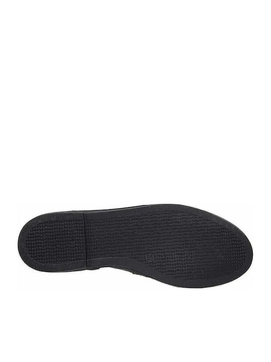 Leather Women's Moccasins in Black Colour