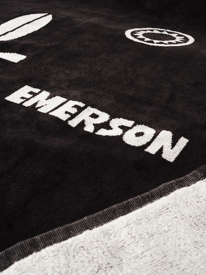 Emerson Πετσέτα Θαλάσσης Βαμβακερή Μαύρη