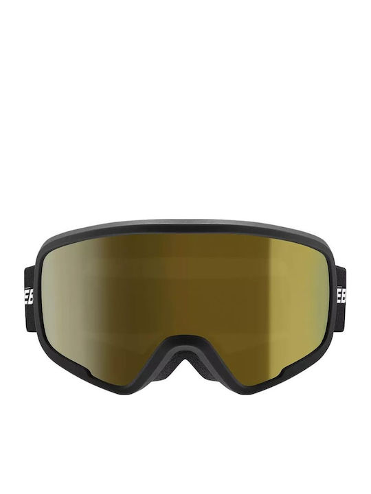Cebe Μάσκα Σκι & Snowboard Παιδική Μαύρη με Φακό σε Μαύρο Χρώμα
