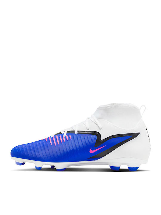 Nike Phantom 6 High Club Ποδοσφαιρικά Παπούτσια με Τάπες FG/MG Μπλε Nike Phantom 6 High Club Ποδοσφαιρικά Παπούτσια με Τάπες FG/MG Μπλε