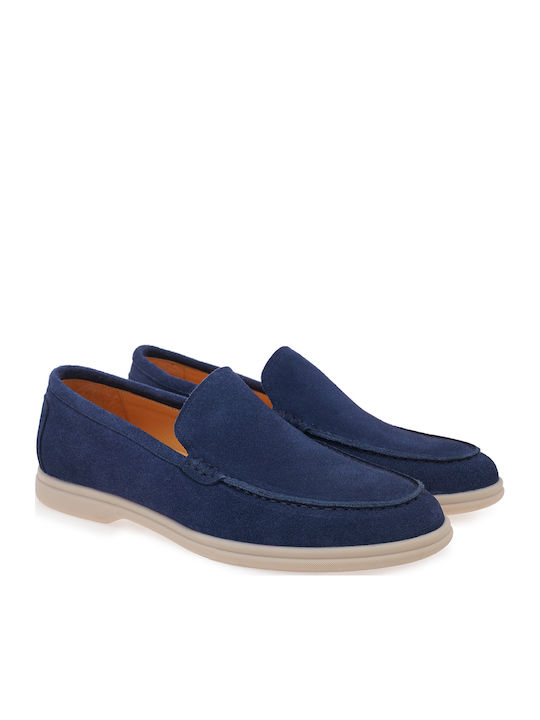 Loafers Din Piele Pentru Bărbați În Culoare Albastră