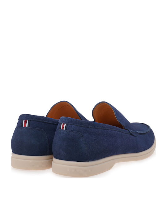 Loafers Din Piele Pentru Bărbați În Culoare Albastră