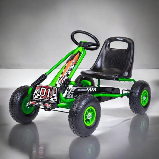 Go Kart Cu Un Loc Cu Pedală Verde Pentru 8+ Ani