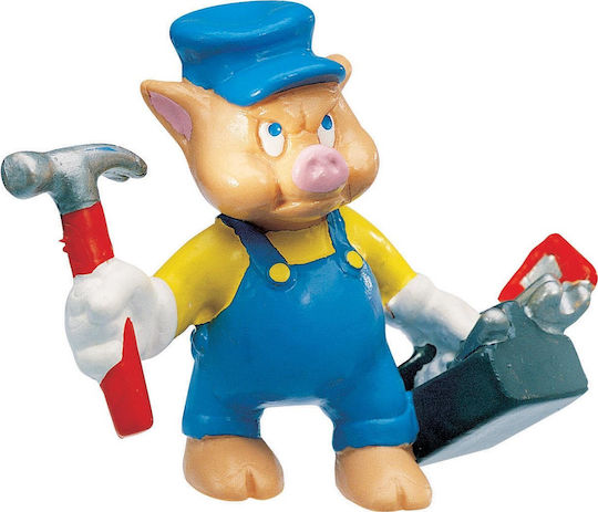 Bullyland Bullyland Miniatur-Spaßspielzeug Schweinchen Praktisch Ingenieur 9cm (Mehrfach)