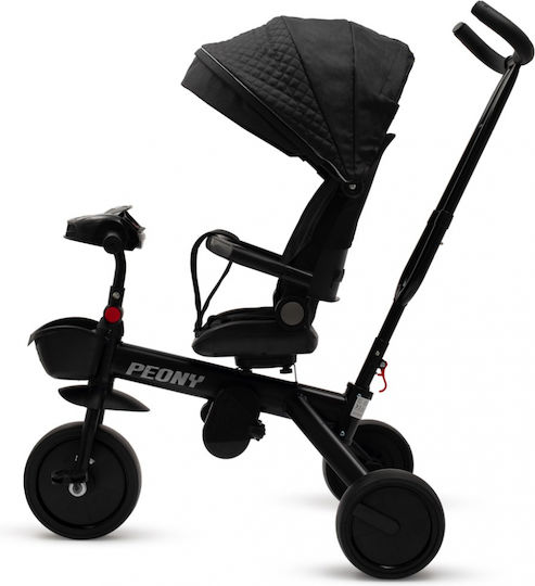 BabyMix Peony Pliabil Cu Mâner Pentru Părinți Pentru 18 Luni Negru