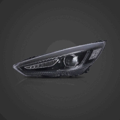 Φανάρια Εμπρός Led Ford Focus 2015-2018 Μαύρα Χωρίς Λάμπες D2s Σετ 2τμχ