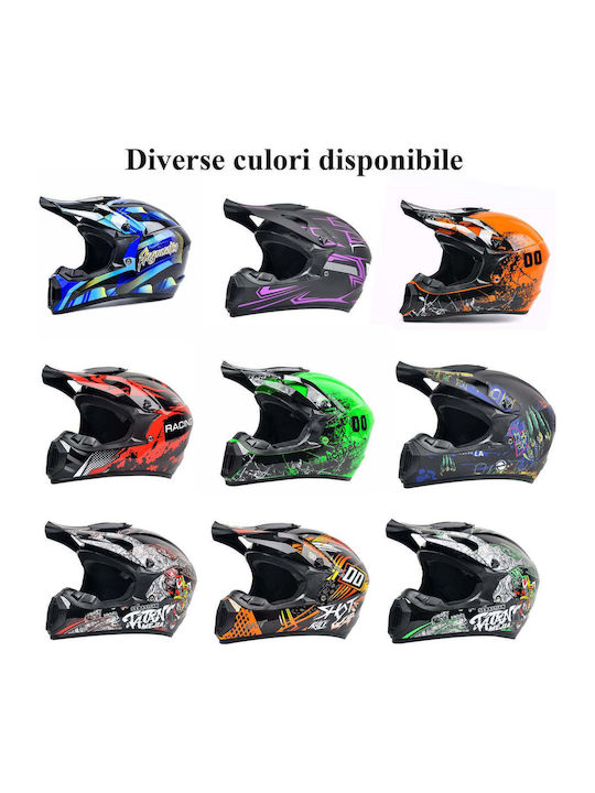 FIXATO Motorradhelm Motocross ECE 22.06