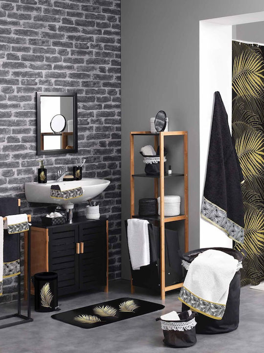 Waste Metallic Bathroom Basket 3lt Black