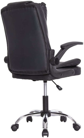 Freebox Office Chair with Adjustable Arms Black Velvet-Black Metal