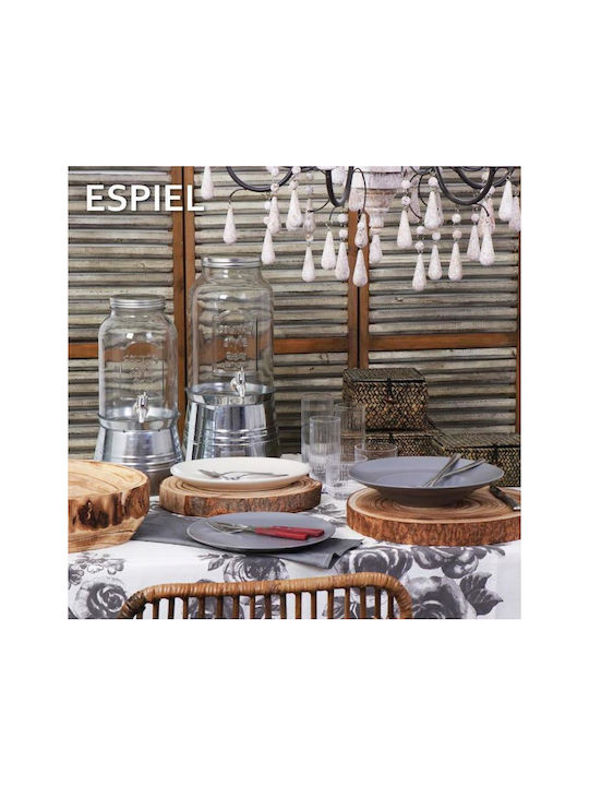 Espiel Big Top Set Gläser Wasser aus Glas in Weiß Farbe 430ml 6Stück