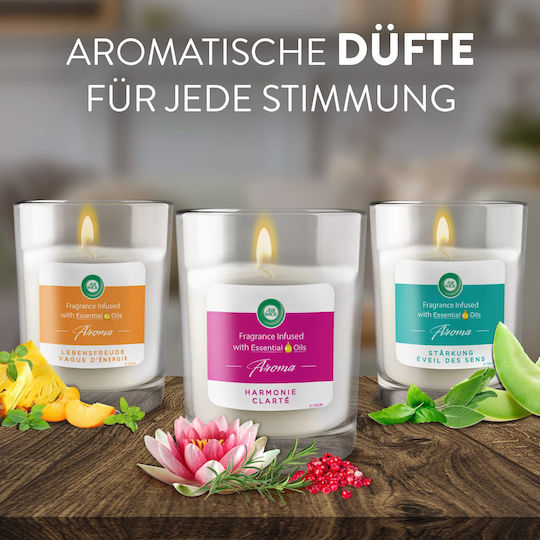 Airwick Lumânare Aromatică în Borcan cu Miros de Portocaliu 220gr 3 Bucăți (Diverse Culori)