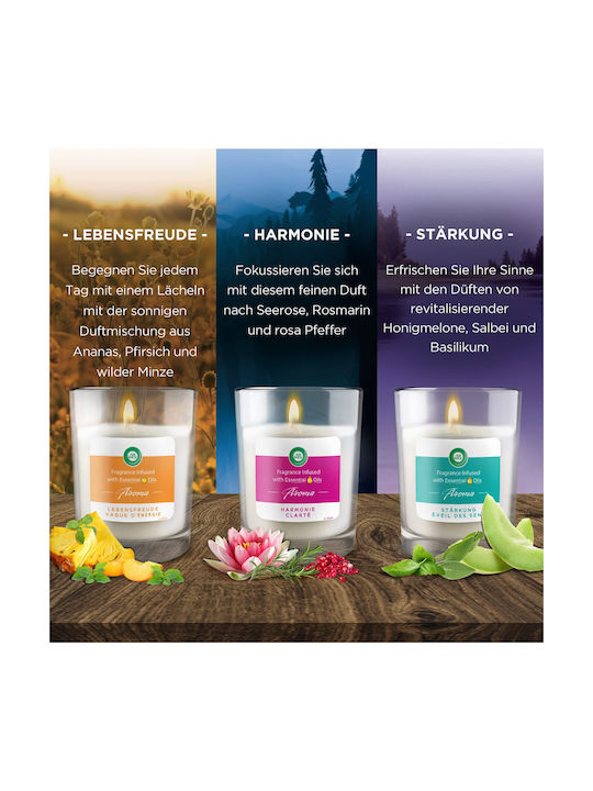Airwick Aromatic Candle In Jar With Orange Perfume 220gr 3 Pieces (Various Colors)