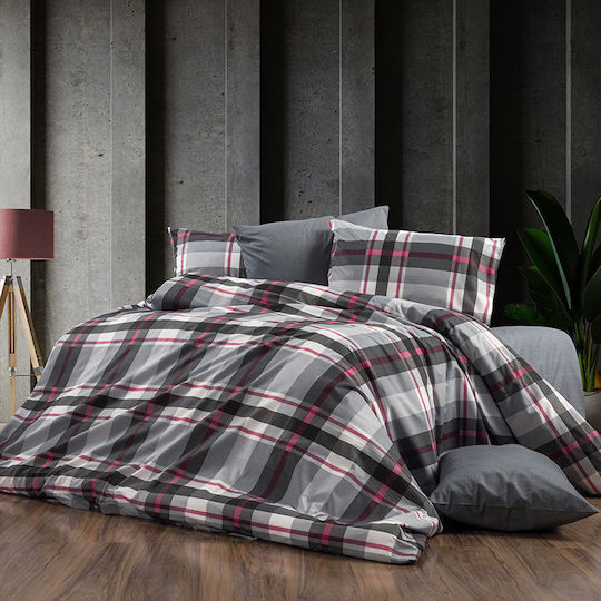 Dimcol Плик за Завивка Кинг Сайз 220x240 Grey-bordeaux