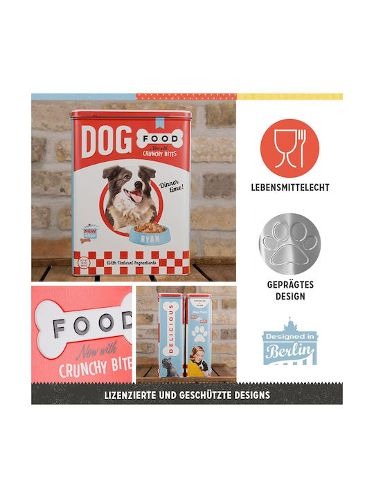 Nostalgic Art 3D Animal Club Dog General Use Food Jar with Lid Metallic 19x8x26cm 1 Piece