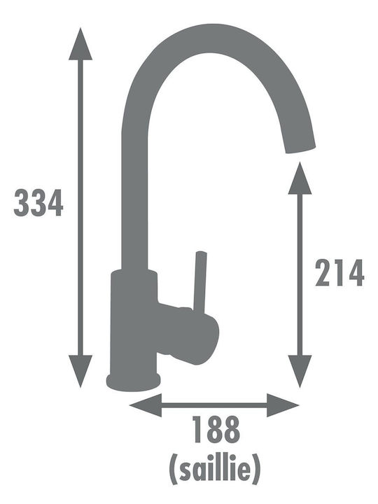 Rousseau Kitchen Faucet Counter Bronze