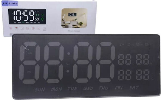 LTC Audio Tischuhr Digital LED Kunststoff mit Wecker Schwarz JH-3604