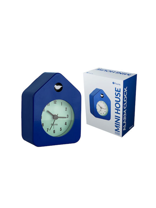 Fisura Silent Tabletop Clock with Indicators with Alarm Clock Blue