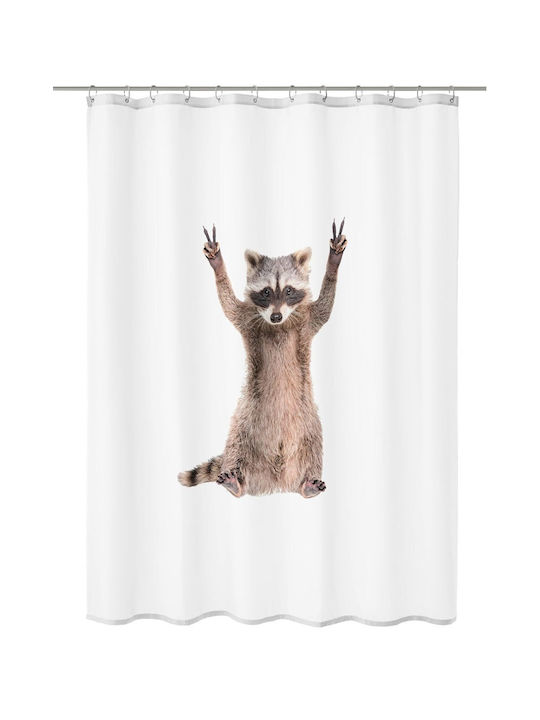 Kleine Wolke George Fabric Shower Curtain 180x200cm Brown