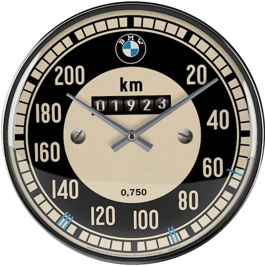 Nostalgic Art Wall Clock Metallic Black Ø31cm