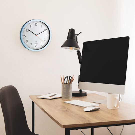 TFA Wall Clock Metallic Light Blue Ø30.5cm